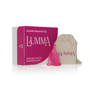 Copo menstrual reutilizável Lumma na cor Pink Love em nova embalagem