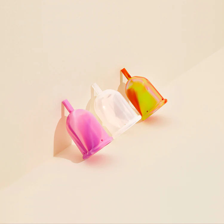 Trio de cores dos copos menstruais Lumma